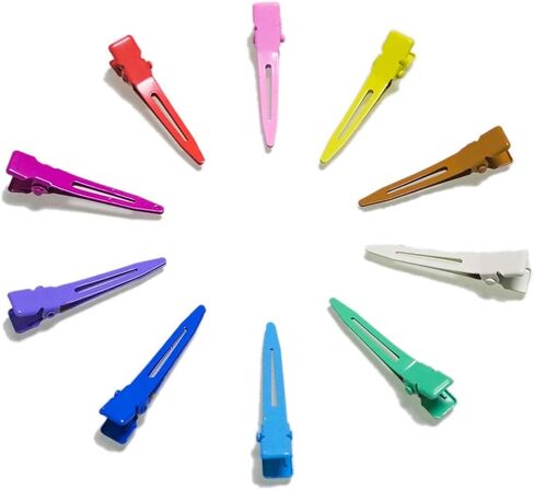 100 Packs roseo Alligator Curl Clips, bandenger 1.8 Inch Single Prong Clips Hair Accessories,for Girls and Women,Hair Styling,Hair Coloring, Random Color (roseo) in Saudi Arabia