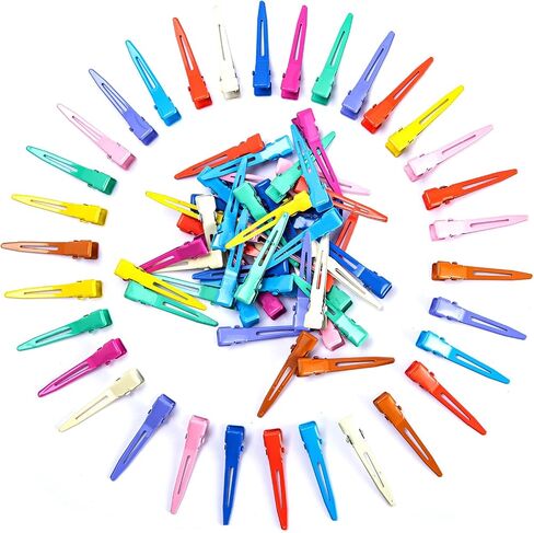 100 Packs roseo Alligator Curl Clips, bandenger 1.8 Inch Single Prong Clips Hair Accessories,for Girls and Women,Hair Styling,Hair Coloring, Random Color (roseo) in Saudi Arabia