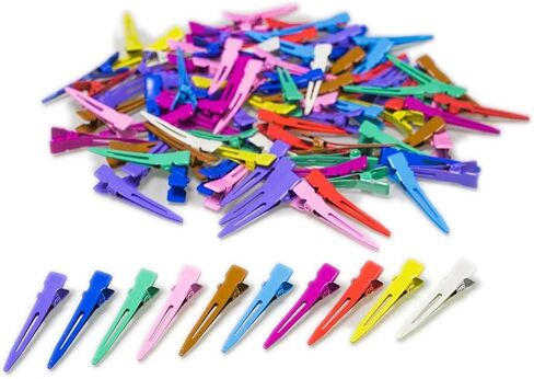 100 Packs roseo Alligator Curl Clips, bandenger 1.8 Inch Single Prong Clips Hair Accessories,for Girls and Women,Hair Styling,Hair Coloring, Random Color (roseo) in Saudi Arabia