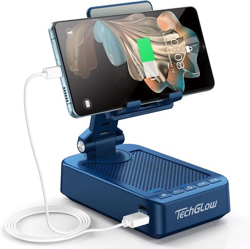 Gifts for Men Women Foldable Cellphone Stand with Bluetooth Speaker Power Bank 360° Rotatable Phone Stand Birthday Gift Idea for Mom Dad Cool Tech Gifts in Kuwait