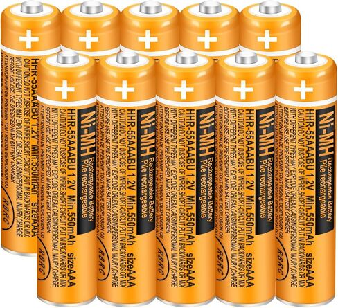 بطارية NI-MH AAA قابلة للشحن 1.2 فولت 550 مللي أمبير في الساعة 12 حزمة للهواتف اللاسلكية من باناسونيك وأجهزة التحكم عن بعد والإلكترونيات. in Kuwait