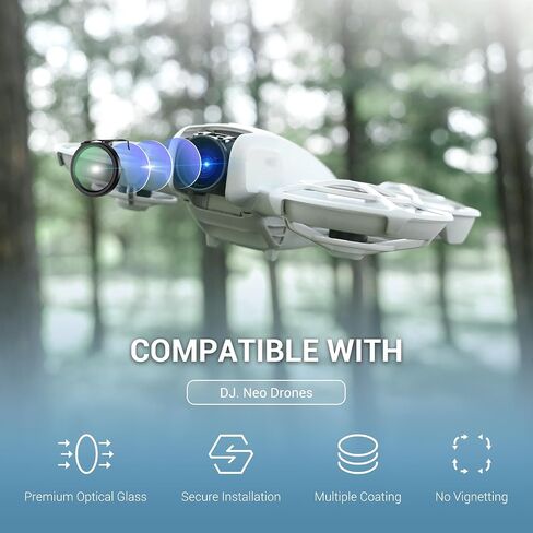 JJC UV Filter Compatible with DJI NEO Drone, Multi-Coated Drone UV Protection Filter with HD Optical Glass & Ultra Lightweight Aluminum in Saudi Arabia