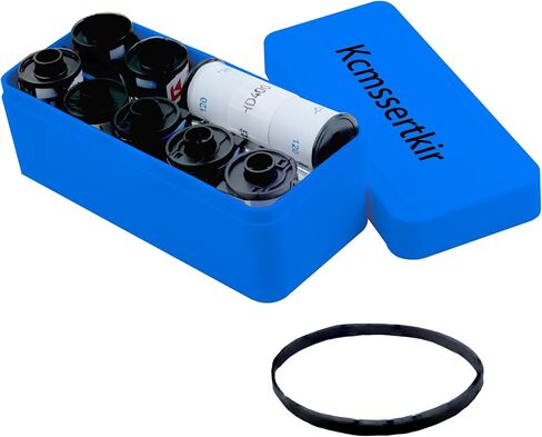 120/135 Film case for Protecting and Sorting Film, Holds 10 Rolls of 135 Film/8 Rolls of 120 Film, ABS freezable (Film not Included) (Black) in Saudi Arabia