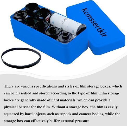 120/135 Film case for Protecting and Sorting Film, Holds 10 Rolls of 135 Film/8 Rolls of 120 Film, ABS freezable (Film not Included) (Black) in Saudi Arabia