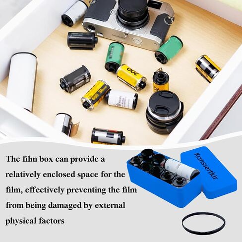 120/135 Film case for Protecting and Sorting Film, Holds 10 Rolls of 135 Film/8 Rolls of 120 Film, ABS freezable (Film not Included) (Black) in Saudi Arabia