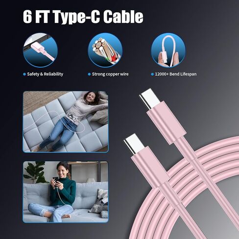 3 عبوات شاحن USB C بقدرة 45 وات لهاتف Samsung Galaxy S24 Ultra، كتلة شحن سريعة للغاية من النوع C مع سلك 6FT C إلى C لجهاز Samsung Galaxy Tab S9/S8 S23 Ultra/S22 Ultra/S23/S22+/S22/S21/Note 10 Plus/20 ،S8+ in Kuwait