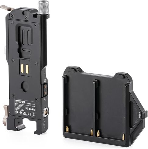 لوحة بطارية Tilta متوافقة مع DJI RS 4 Power Pass -Siregh Plate Kit - L Series | يتضمن 14.8V P-TAPS ، 2 PIN LEMO و USB-C PORT | قم بتوسيع الطاقة عبر جبل الذهب القابل للتبديل و V-Mount in Kuwait