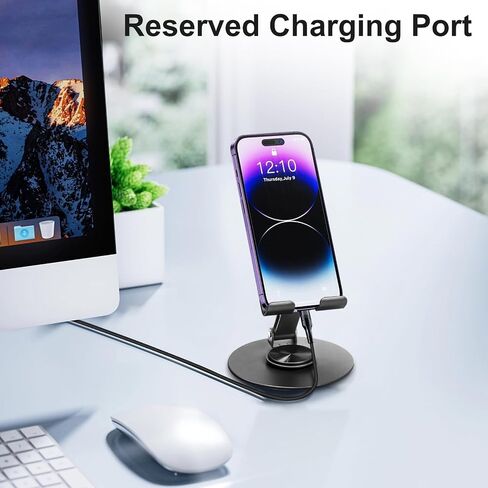 Folding Cell Phone Stand, Fully Adjustable Foldable Phone Holder for Desk Compatible with iPhone 15, 14, 13,12,11, All Phones and Tablet Devices，Purple in Saudi Arabia