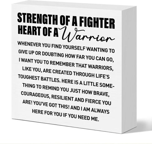 Encouragement Gifts for Women Men, Thinking of You Gifts for Him Her Friend Thoughtful Recovery Gifts for Warrior Breast Cancer Patients Survivor Chemo Gift, Strength of Fighter Heart of a Warrior in Saudi Arabia