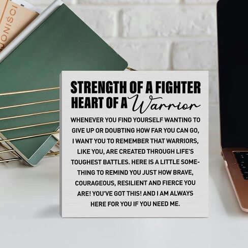 Encouragement Gifts for Women Men, Thinking of You Gifts for Him Her Friend Thoughtful Recovery Gifts for Warrior Breast Cancer Patients Survivor Chemo Gift, Strength of Fighter Heart of a Warrior in Saudi Arabia