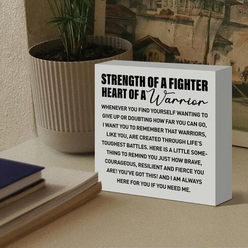 Encouragement Gifts for Women Men, Thinking of You Gifts for Him Her Friend Thoughtful Recovery Gifts for Warrior Breast Cancer Patients Survivor Chemo Gift, Strength of Fighter Heart of a Warrior in Saudi Arabia
