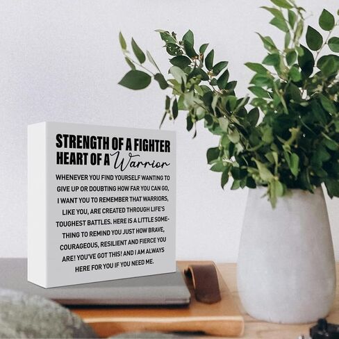Encouragement Gifts for Women Men, Thinking of You Gifts for Him Her Friend Thoughtful Recovery Gifts for Warrior Breast Cancer Patients Survivor Chemo Gift, Strength of Fighter Heart of a Warrior in Saudi Arabia