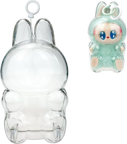 Protective Case for LABUBU Wings of Fortune, Display Box Hard Acrylic Case Accessories Cover with Keychain (Case Only) - Clear in Kuwait