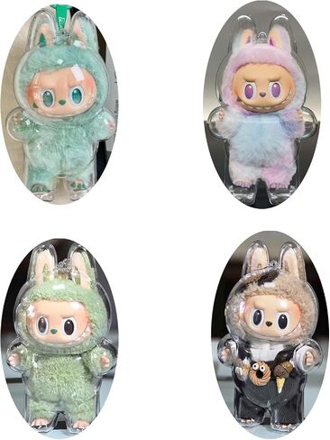 Protective Case for LABUBU Wings of Fortune, Display Box Hard Acrylic Case Accessories Cover with Keychain (Case Only) - Clear in Kuwait