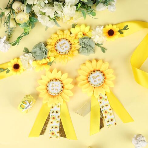 Strawberry Daisy Baby Shower Maternity Sash Kit - Strawberry Baby Shower Belly Belt and Mom to Be & Dad to Be Corsage Pins, New Parents Pregnancy Photo Props Party Supplies in Saudi Arabia