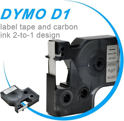 Label Orison-Replacement for Dymo D1 Labels Tape Combo Set 40913 40910 40918 40916 40917 40919 for LabelManager 160 260P 210D 450D,9mm 3/8'' W x 23' L-6 Cartridges in Kuwait