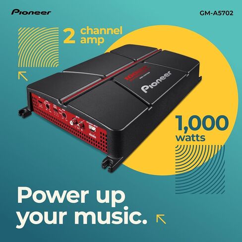 Pioneer GM-A6704 4-Channel Bridgeable Amplifier with Bass Boost,Black/red in Saudi Arabia