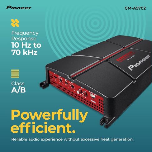 Pioneer GM-A6704 4-Channel Bridgeable Amplifier with Bass Boost,Black/red in Saudi Arabia