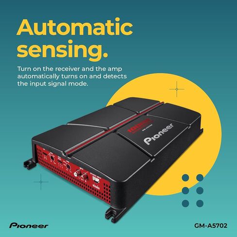 Pioneer GM-A6704 4-Channel Bridgeable Amplifier with Bass Boost,Black/red in Saudi Arabia