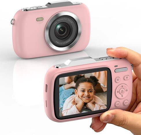 Digital Camera Kids 4K Video 64MP Photography Camera, Compact 18X Zoom Point and Shoot Camera, Autofocus Vlogging Mini Camera, 2.8'' Screen Camera with Flash for Teens Boys Girls Outdoor Travel in Saudi Arabia