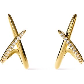 Ana Luisa Stud Earrings Set - Val White | Dainty & Sparkling Set of 3 Cubic Zirconia 14K Gold Plated Stud Earrings | Hypoallergenic, Water-Resistant & Tarnish-Free | Perfect To Build an Ear Stack