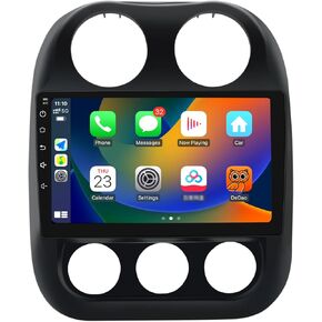 EagleNav 10.1 Inch Car Stereo Radio for Jeep Patriot Compass 2010-2016 Android 12 Car Radio 2GB+32GB CarPlay Android Auto Mirror Link GPS Sat Nav BT WiFi USB DAB GPS Navigation Car Audio FM Radio