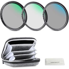 NEEWER 67mm UV/CPL/ND4 Lens Kit with Hard Shell Storage Case, Multicoated Optical Glass & Aluminum Alloy Frame, UV + Circular Polarizer + Neutral Density Filter Set for 67mmFilter Camera Lens