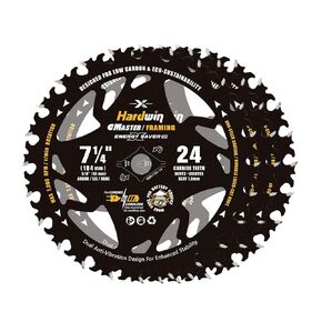 7.25-Inch 24-Teeth(3PCS) Circular Saw Blade for Wood Cutting | Carbide-Tipped, Energy-Saving, Dual Dovetail Tooth Design, Low Friction, Smooth,Longer Battery Working time