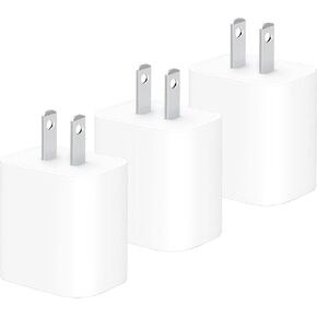 USB-C Charger Block Compatible with Apple Watch Block, iWatch Series Ultra/9/8/7/6/SE/SE2/5/4/3,gvmkwejk 20w Type-C PD Fast Charging USBC Power Adapter,3-Pack White