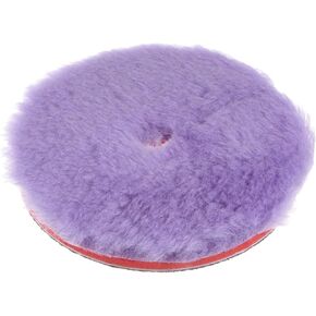 HARFINGTON Wool Polishing Pads, 6.5 inch Purple Wool Buffing Wheel with Hook and Loop for Car Polisher Car Polishing and Buffing