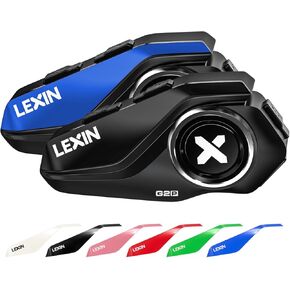 LEXIN G2P Motorcycle Helmet Bluetooth Headset, Group Intercom Communication System, FM Radio/ 6 Shells/Universal Pairing/Private Talk/Noise Cancellation, Fit for Snowmobile/ATV, 1 Pack
