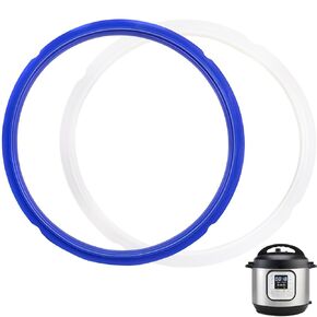 2 Pack Sealing Ring 6qt for Instant Pot Sealing Ring for 6 & 5qt Insta Pot, Food-grade Silicone Seal Rings Replacement for Instant Pot 6 Quart, Gasket for Instantpot Sealing Ring 6 qt Clear, Blue