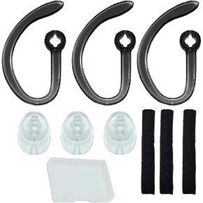 Miayaya Eargels Earhooks Spare Earbuds with Foam Tube Kit Compatible Model for Plantronics WH500 CS540 W440 CS70 Savi W740 Headset Replacement Tip Ear Loop Small Medium Large Size Durable 1Set