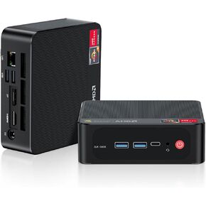 Beelink SER8 Mini PC, AMD Ryzen 7 8745HS(8C/16T, up to 4.9GHz), 32GB DDR5 RAM 1TB PCle4.0 SSD, SER8 Mini Computer Support 4K@144Hz, Tirple Display, HDMI+DP, WiFi6, BT5.2, USB4
