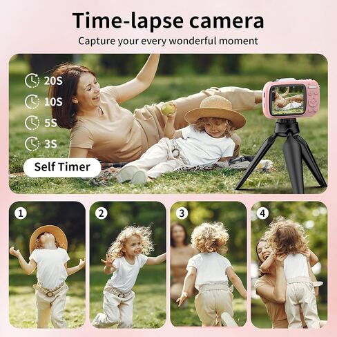 Digital Camera Kids 4K Video 64MP Photography Camera, Compact 18X Zoom Point and Shoot Camera, Autofocus Vlogging Mini Camera, 2.8'' Screen Camera with Flash for Teens Boys Girls Outdoor Travel in Saudi Arabia