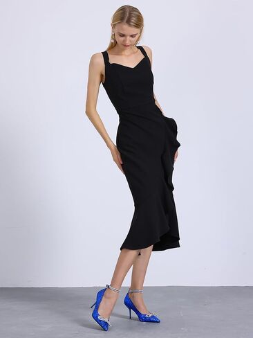 بريق بيرفي راينستون القوس المدببة بمضخات كعب أخمص القدمين للنساء in Kuwait