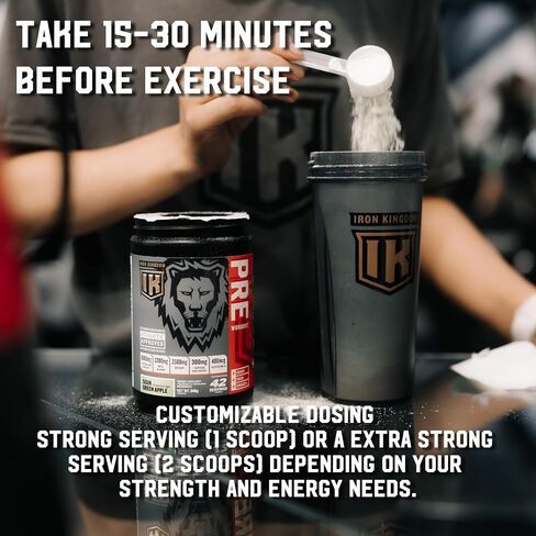 Iron Kingdom Pre Workout Powder for Men & Women Caffeine, Beta Alanine & Aminos for Intense Focus Endurance & Pump - Preworkout Energy Drink Powder, Natural Pineapple Mango - 42 Servings in Saudi Arabia