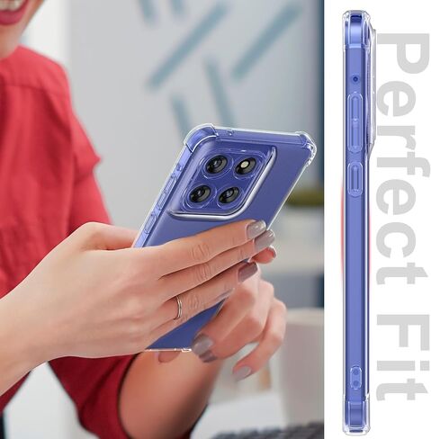 for Motorola Moto G Stylus 5G 2024 Case + Screen Protector Tempered Glass, Clear Phone Case Reinforced Corner Shockproof Flexible TPU Silicone Cover for Moto G Stylus 5G 2024 - Transparent in Kuwait