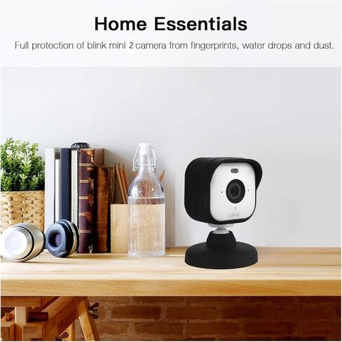 Camera Case for Blink Mini 2 Camera (2024) Silicone Cover Waterproof Protective Cover,Black in Kuwait