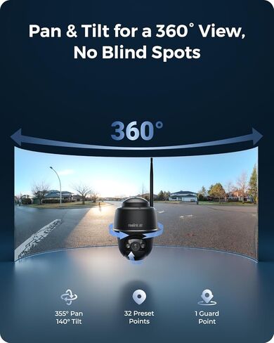 REOLINK 4K Solar Security Cameras Wireless Outdoor System, 360° Pan & 140° Tilt, Smart Motion Detection, 2.4G/5G Wi-Fi, Encrypted Local Storage, No Monthly Fee, Home Hub with 2X PT Ultra Cam Kit in Saudi Arabia