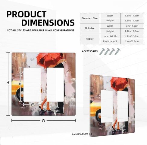 Couple Kissing In The Rain Light Switch Cover Single Blank Wall Plates For Home Office Decorative Switch Plate Cover Abstract Oil Painting in Saudi Arabia