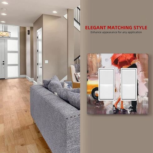 Couple Kissing In The Rain Light Switch Cover Single Blank Wall Plates For Home Office Decorative Switch Plate Cover Abstract Oil Painting in Saudi Arabia