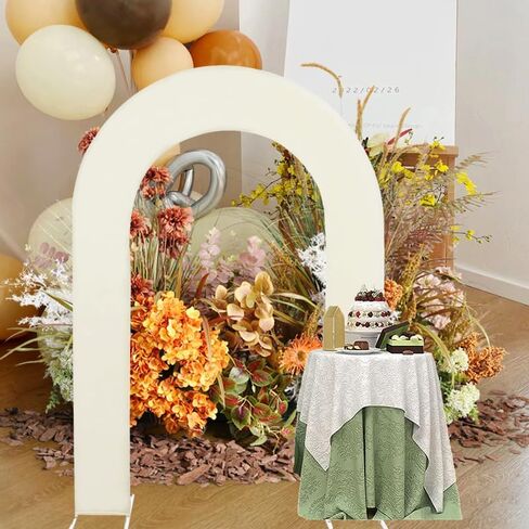 Hainarvers 7.2 قدم غطاء القوس المفتوح قوس أغطية القوس الممتدة الممتدة ، وغطاء خلفية على شكل حرف U على شكل حرف U لحفل عيد ميلاد الحفلات ، دخن الطفل القوس (الوردي) in Kuwait