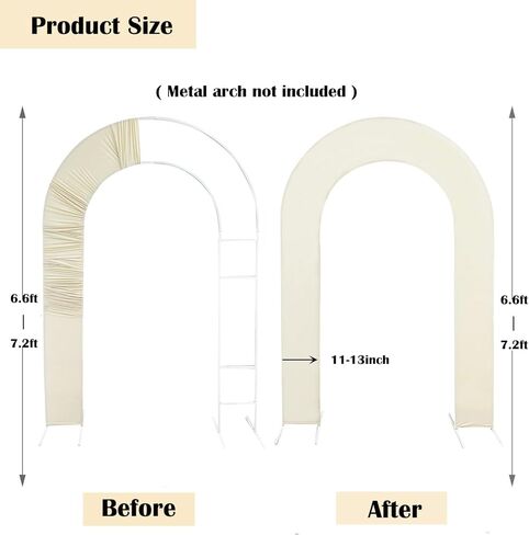 Hainarvers 7.2 قدم غطاء القوس المفتوح قوس أغطية القوس الممتدة الممتدة ، وغطاء خلفية على شكل حرف U على شكل حرف U لحفل عيد ميلاد الحفلات ، دخن الطفل القوس (الوردي) in Kuwait
