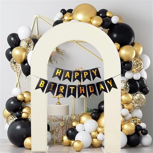 Hainarvers 7.2 قدم غطاء القوس المفتوح قوس أغطية القوس الممتدة الممتدة ، وغطاء خلفية على شكل حرف U على شكل حرف U لحفل عيد ميلاد الحفلات ، دخن الطفل القوس (الوردي) in Kuwait