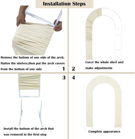 Hainarvers 7.2 قدم غطاء القوس المفتوح قوس أغطية القوس الممتدة الممتدة ، وغطاء خلفية على شكل حرف U على شكل حرف U لحفل عيد ميلاد الحفلات ، دخن الطفل القوس (الوردي) in Kuwait