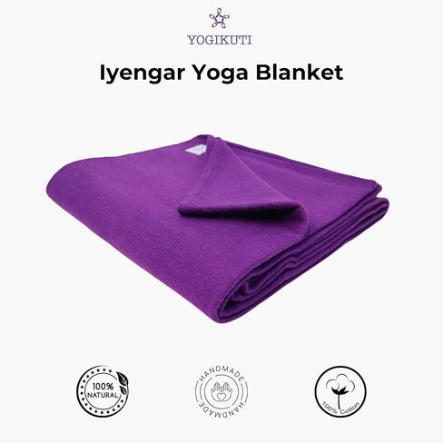 Yoga Blanket Set of Two, Handwoven Cotton Iyengar Yoga Blanket for Restorative Yoga, Soft & Durable Yoga Blanket, Ideal for Yoga & Meditation in Saudi Arabia