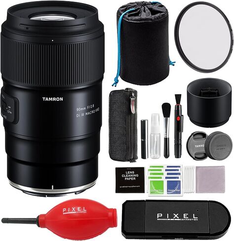 Tamron 90mm F/2.8 Di III VXD Macro Lens for Nikon Z Mount مع إكسسوارات Pixel Advance و Bundle | AFF072S-700 | Tamron 90mm عدسة in Kuwait