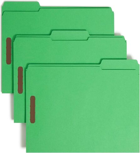 Smead Fastener File Folders, 50 Count, White, Reinforced 1/3-Cut Tabs, 2 Fasteners, Letter Size (12840) in Kuwait