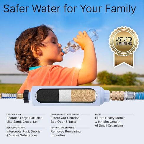 RV Fresh Water Kit - RV Water Pressure Regulator, Inline Water Filter, Hose Splitter, Brass Elbow, Flexible Connector, Hose Quick Connects, Leak Repair Kit, and Carrying Case in Saudi Arabia